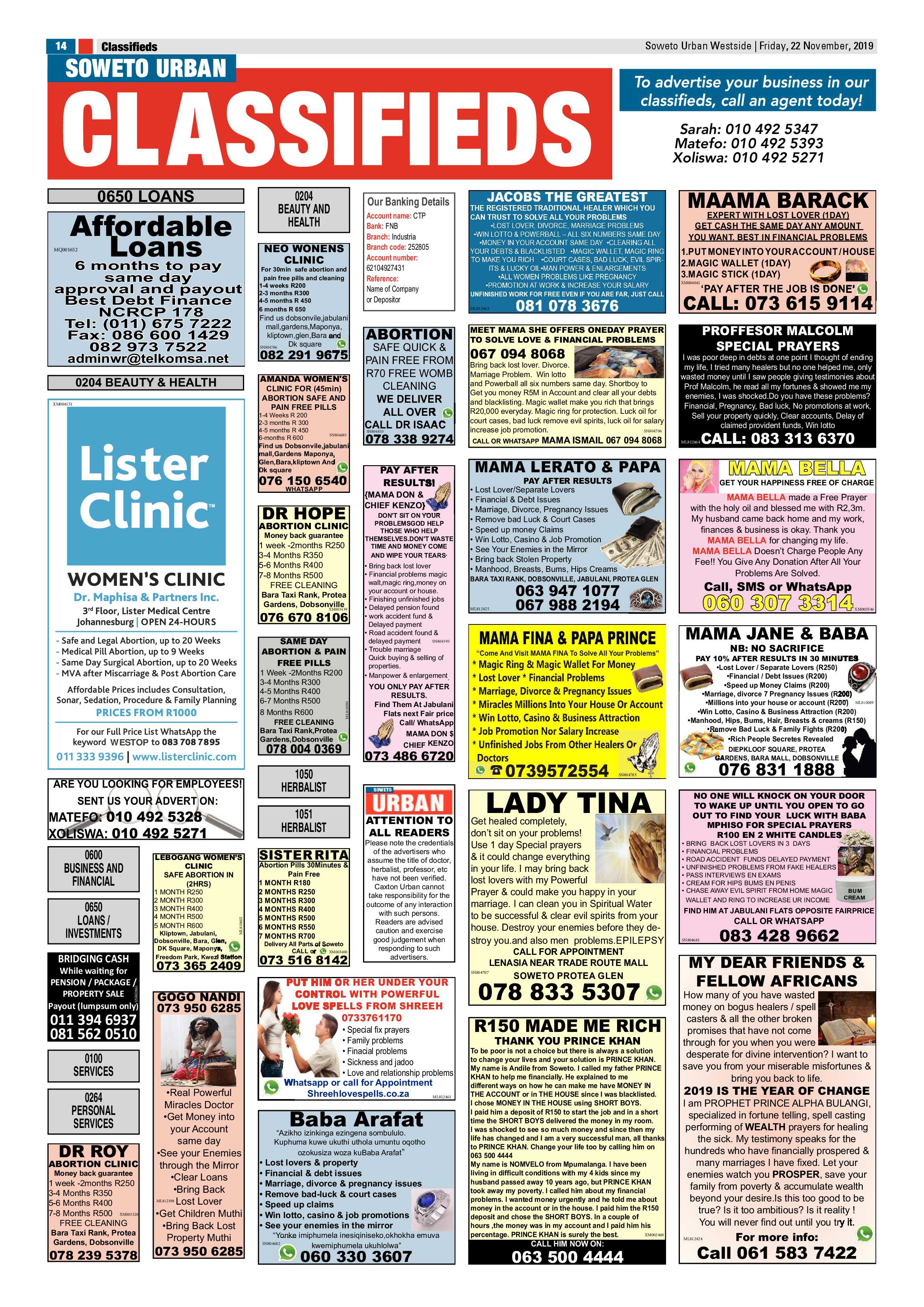 Westside News – November 22, 2019 page 14
