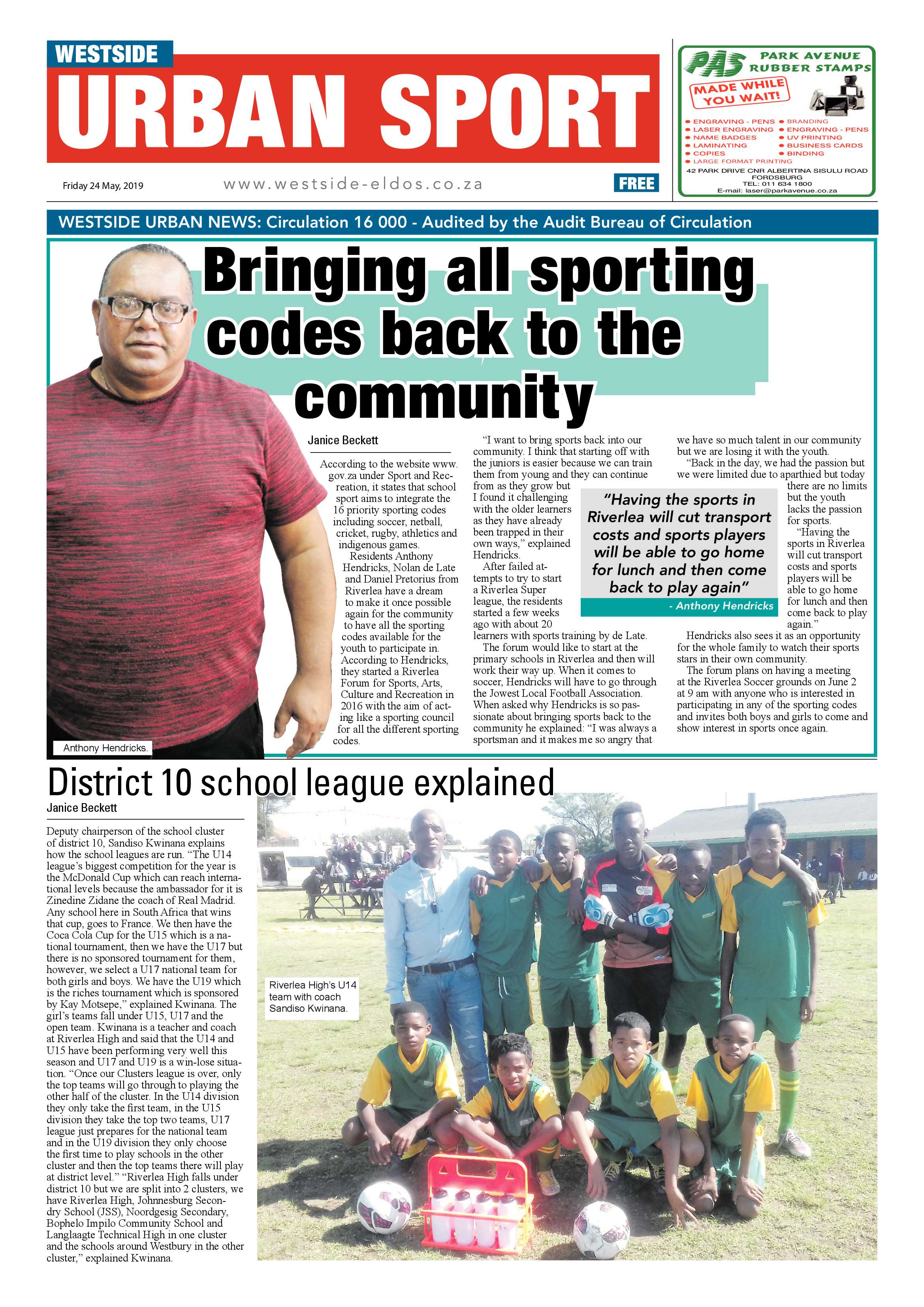 Westside News – May 25, 2019 page 12