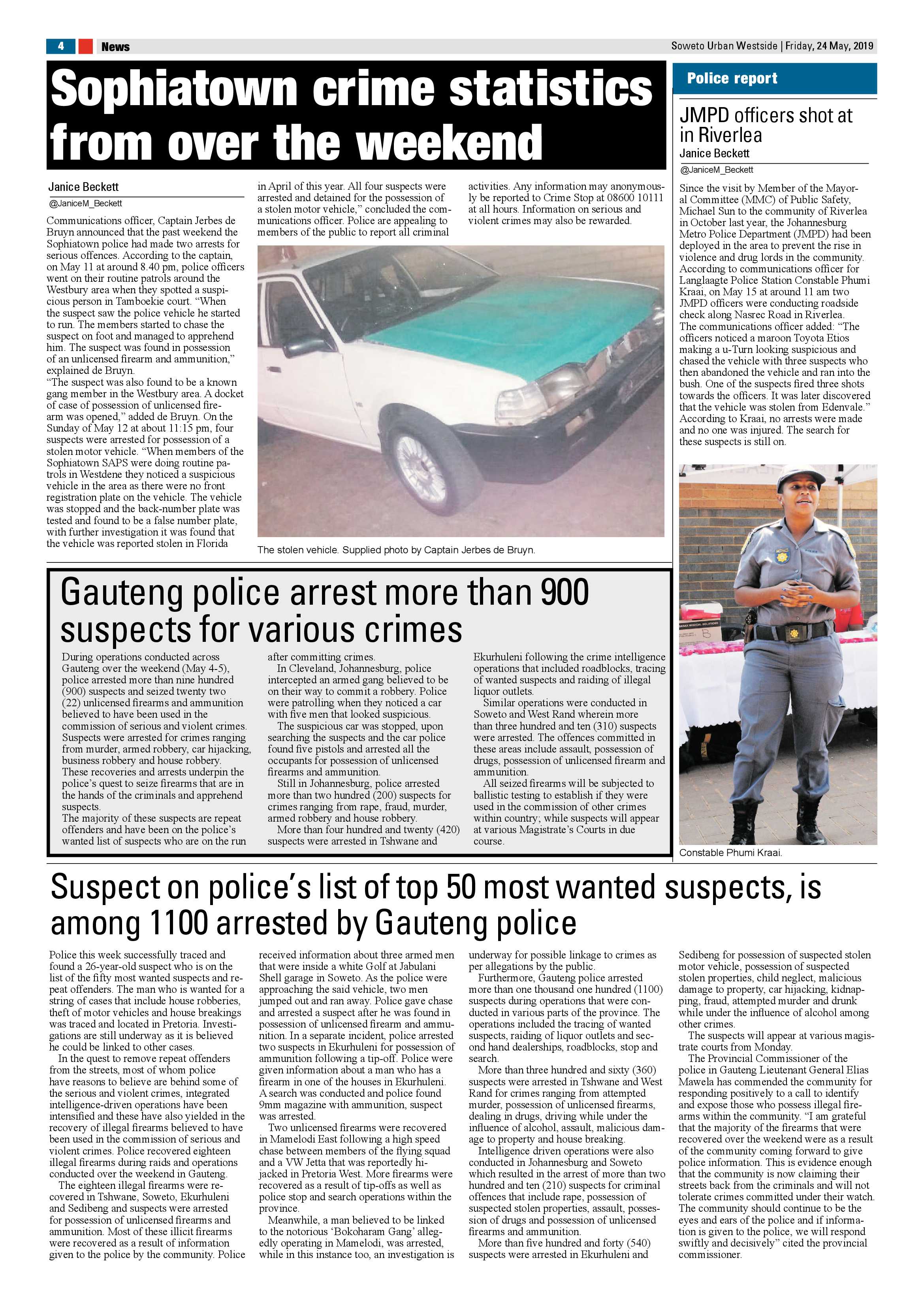 Westside News – May 25, 2019 page 4