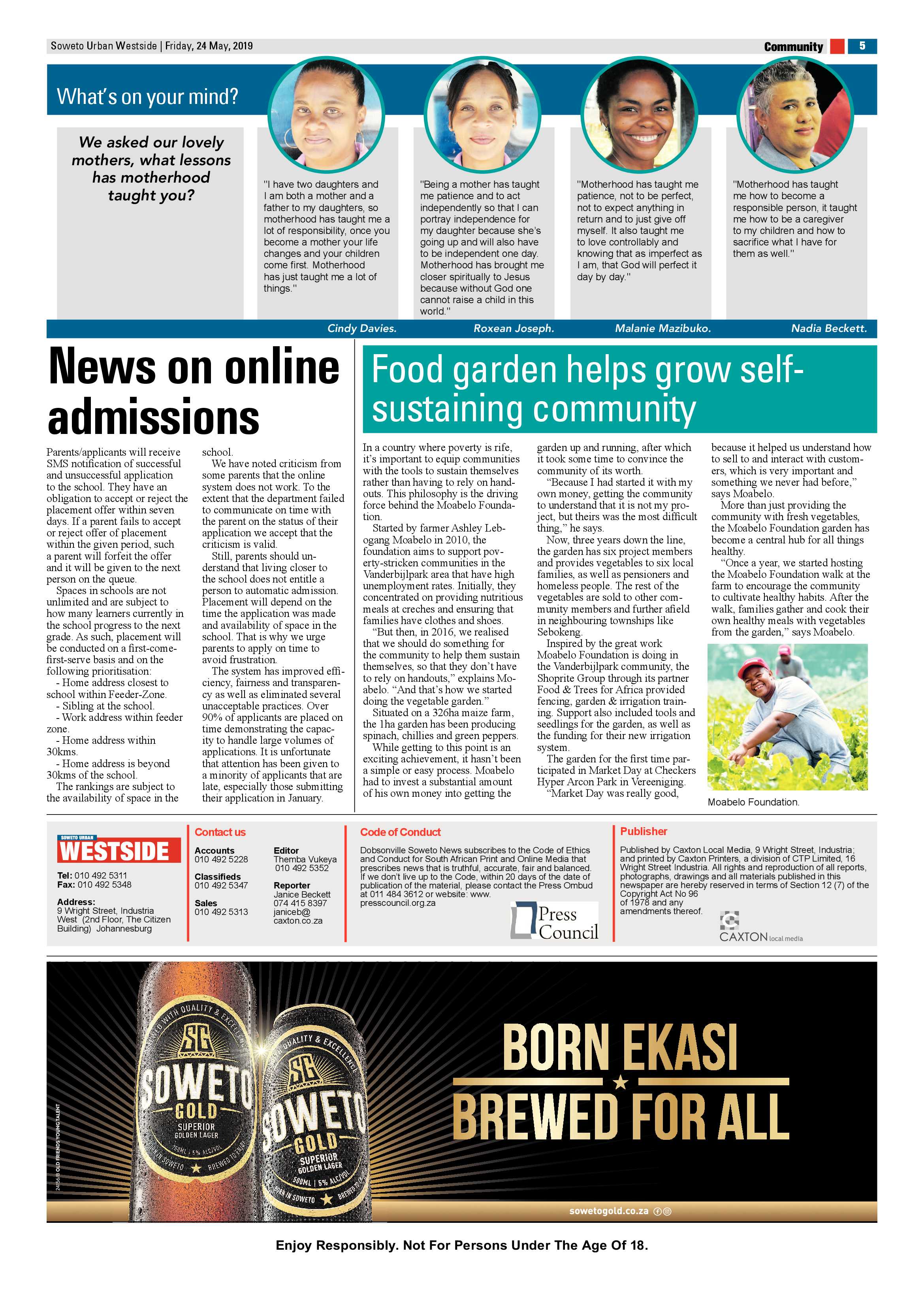 Westside News – May 25, 2019 page 5