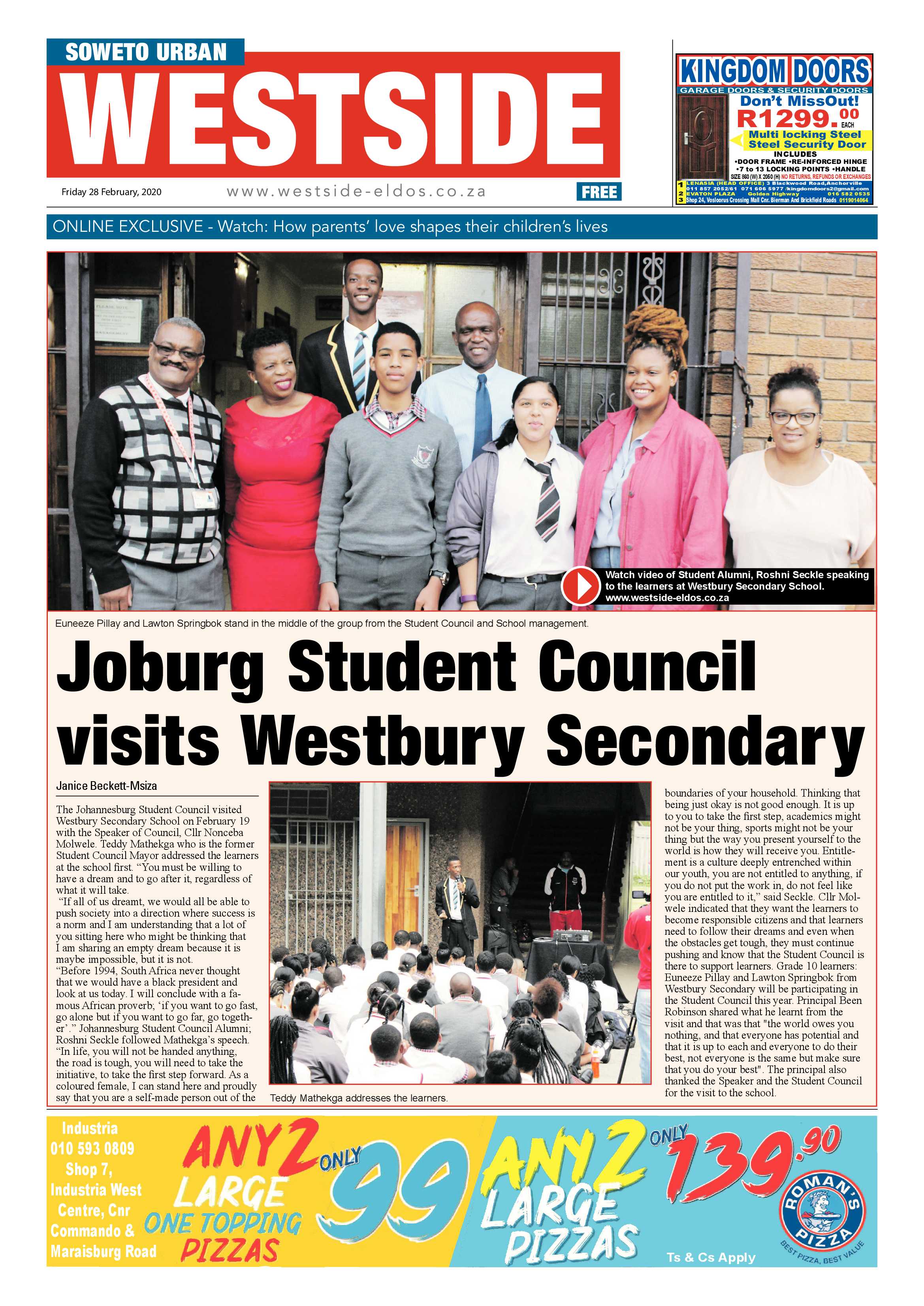Westside Feb 28 , 2020 page 1