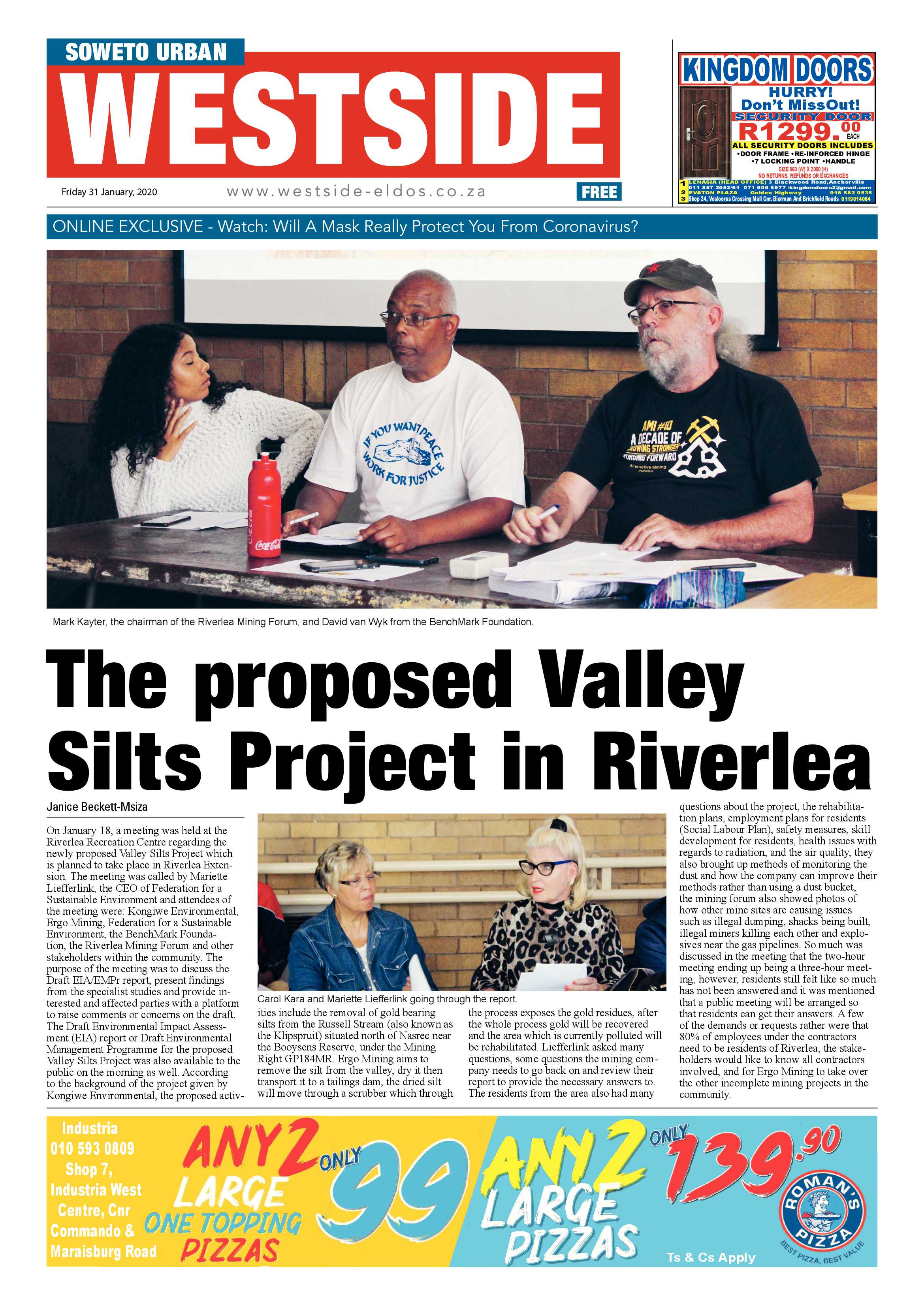 Westside News – January 31, 2020 page 1