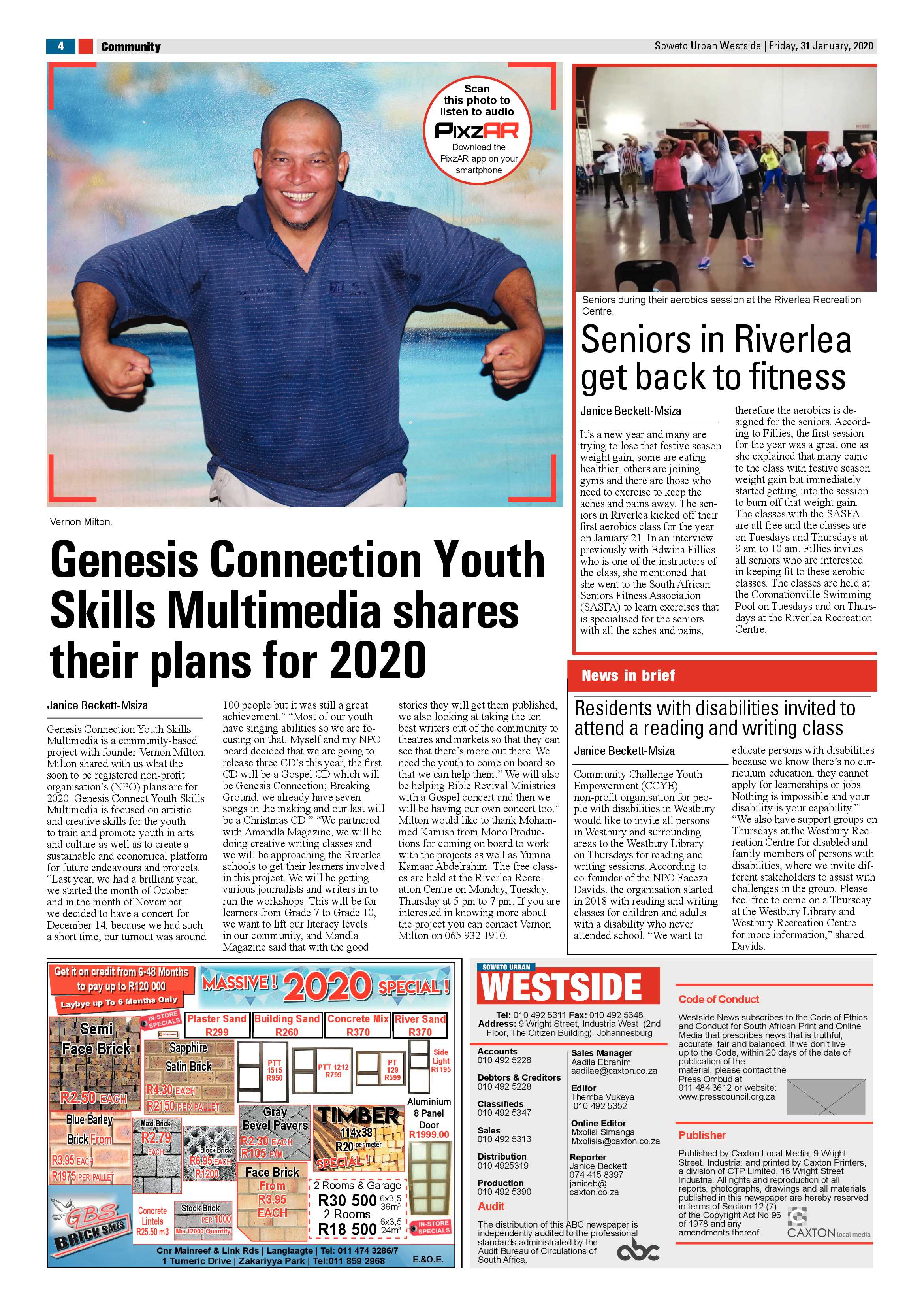 Westside News – January 31, 2020 page 4