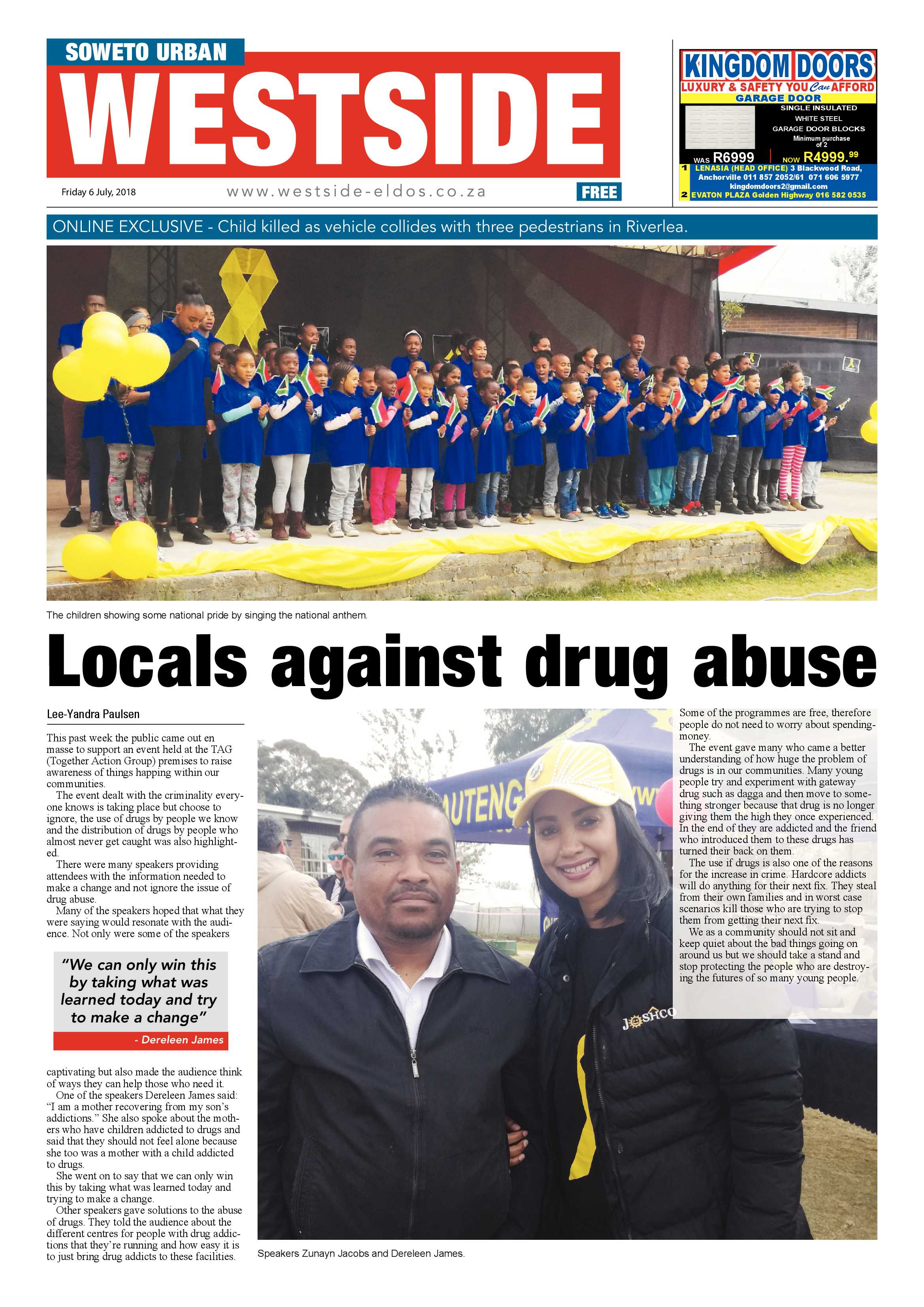 Westside – July 6, 2018 issue page 1