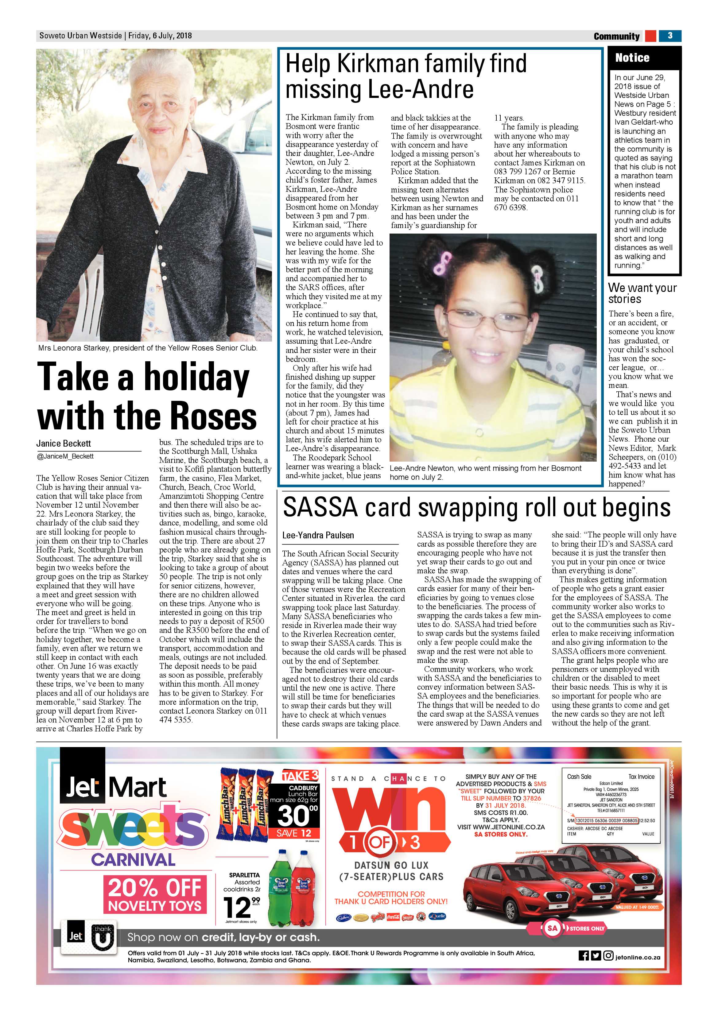 Westside – July 6, 2018 issue page 3