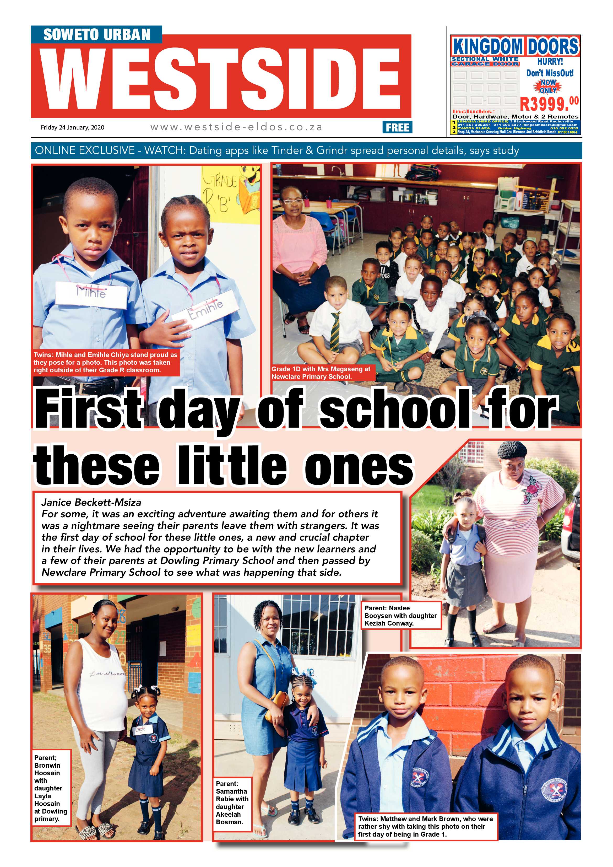 Westside News – January 24, 2020 page 1